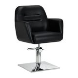 Gabbiano Monaco Hairdressing Chair Black - angled front view on a white background