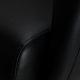 Gabbiano Monaco Hairdressing Chair Black - close-up of the upholstery and construction details