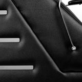 Gabbiano Orlean Hair Wash Unit Black - close-up of the upholstery and construction details