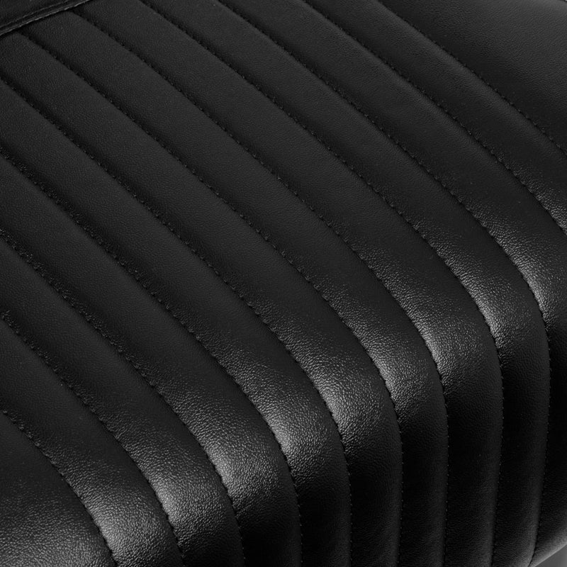 Gabbiano Orlean Hair Wash Unit Black - close-up of the upholstery and construction details