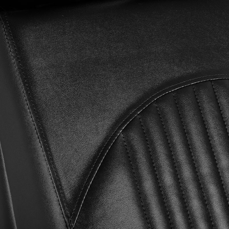 Gabbiano Orlean Hair Wash Unit Black - close-up of the upholstery and construction details