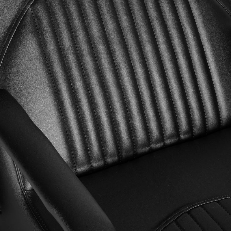 Gabbiano Orlean Hair Wash Unit Black - close-up of the upholstery and construction details