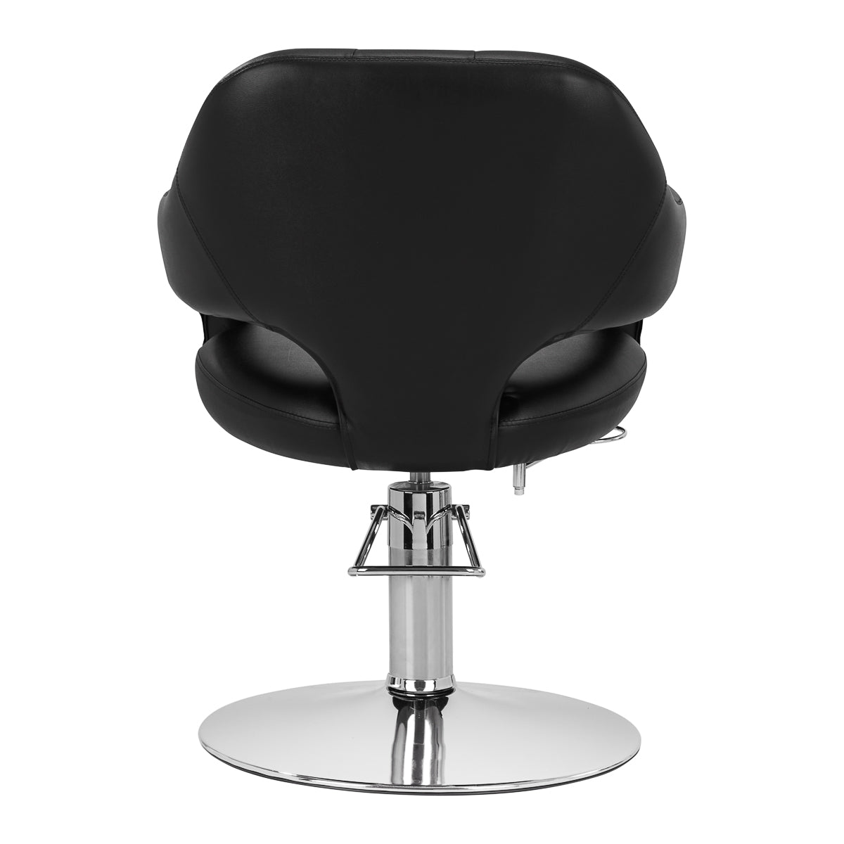 Gabbiano Parma Hair Salon Styling Chair Black - rear view on a white background