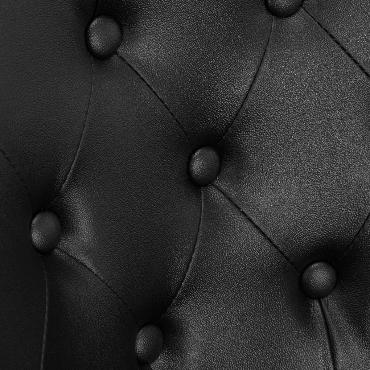 Gabbiano Parma Hair Salon Styling Chair Black - close-up of the upholstery and construction details