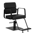 Gabbiano Porto-BM Hair Salon Styling Chair Black - angled front view on a white background