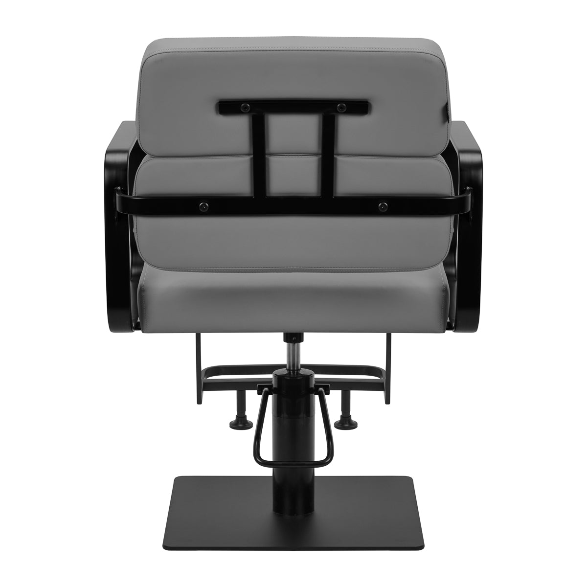 Gabbiano Porto-BM Hair Salon Styling Chair Black & Grey - rear view on a white background