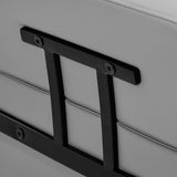 Gabbiano Porto-BM Hair Salon Styling Chair Black & Grey - close-up of the upholstery and construction details