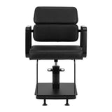 Gabbiano Porto-BM Hair Salon Styling Chair Black - side view on a white background