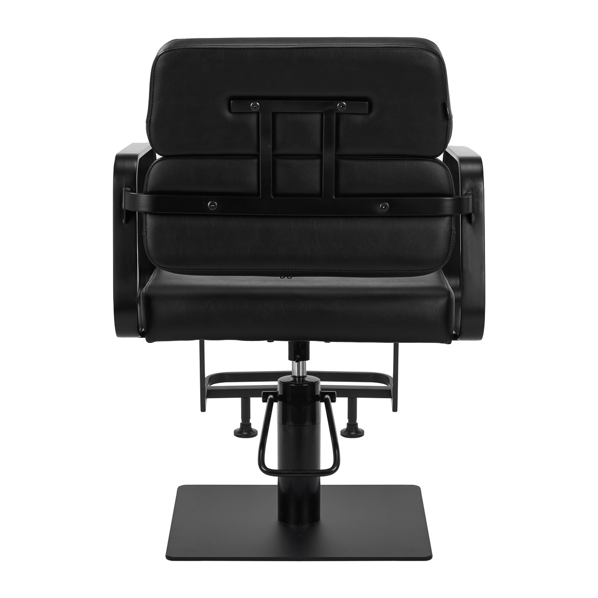 Gabbiano Porto-BM Hair Salon Styling Chair Black - front view on a white background