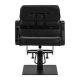Gabbiano Porto-BM Hair Salon Styling Chair Black - front view on a white background