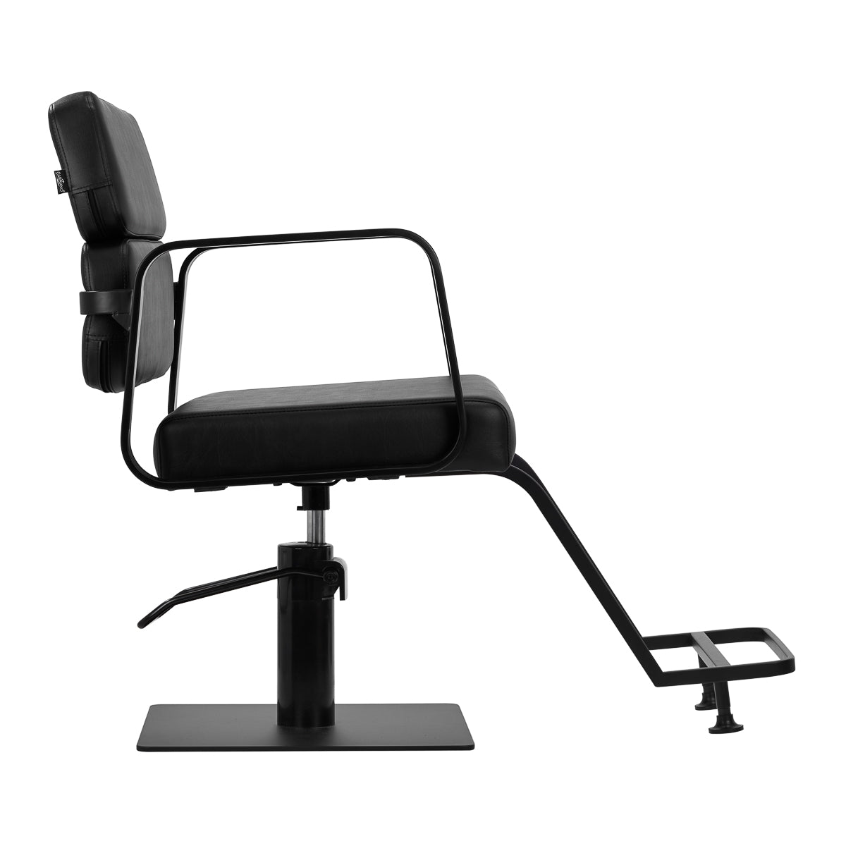 Gabbiano Porto-BM Hair Salon Styling Chair Black - rear view on a white background