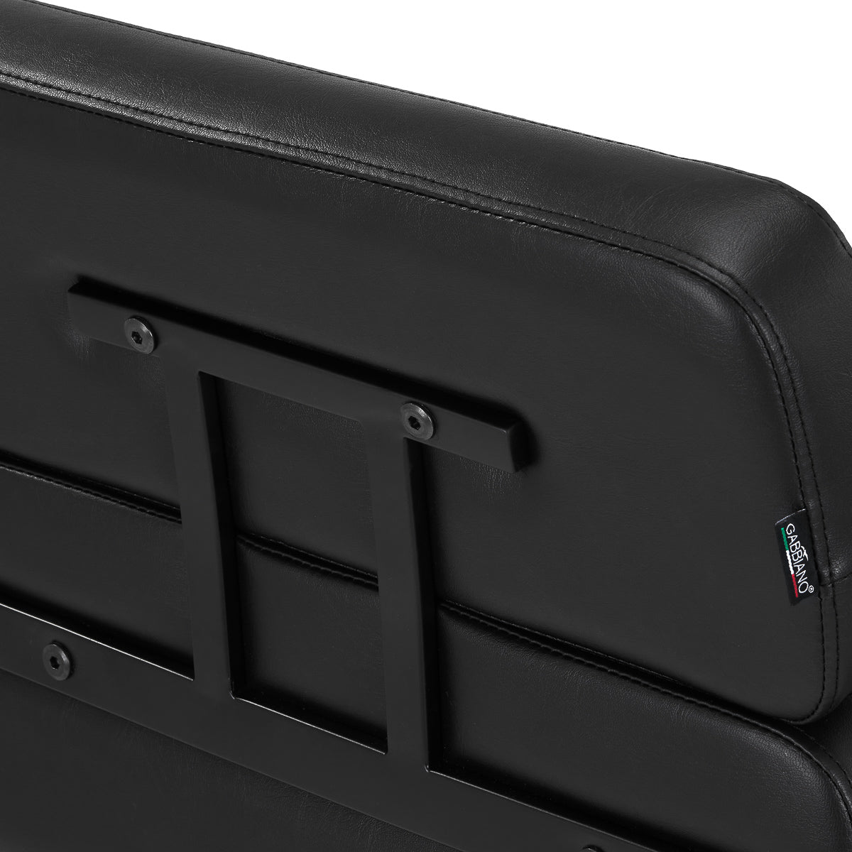 Gabbiano Porto-BM Hair Salon Styling Chair Black - close-up of the upholstery and construction details