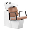 Gabbiano Porto-BM Hair Wash Unit Beige & Black - full product view at an angle on a white background