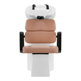 Gabbiano Porto-BM Hair Wash Unit Beige & Black - front view of the complete wash unit