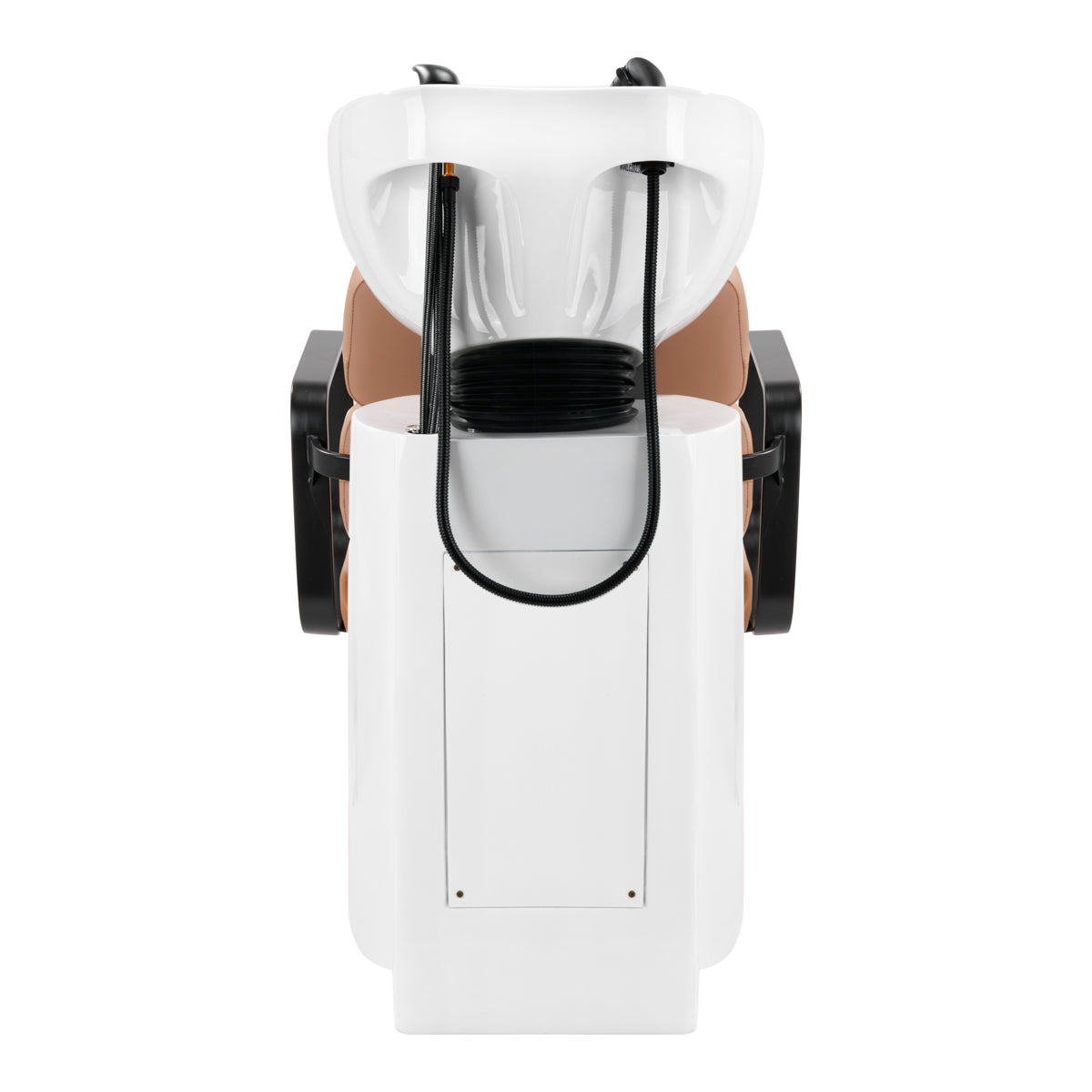 Gabbiano Porto-BM Hair Wash Unit Beige & Black - side view of the complete wash unit