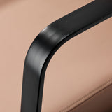 Gabbiano Porto-BM Hair Wash Unit Beige & Black - close-up of the upholstery and construction details