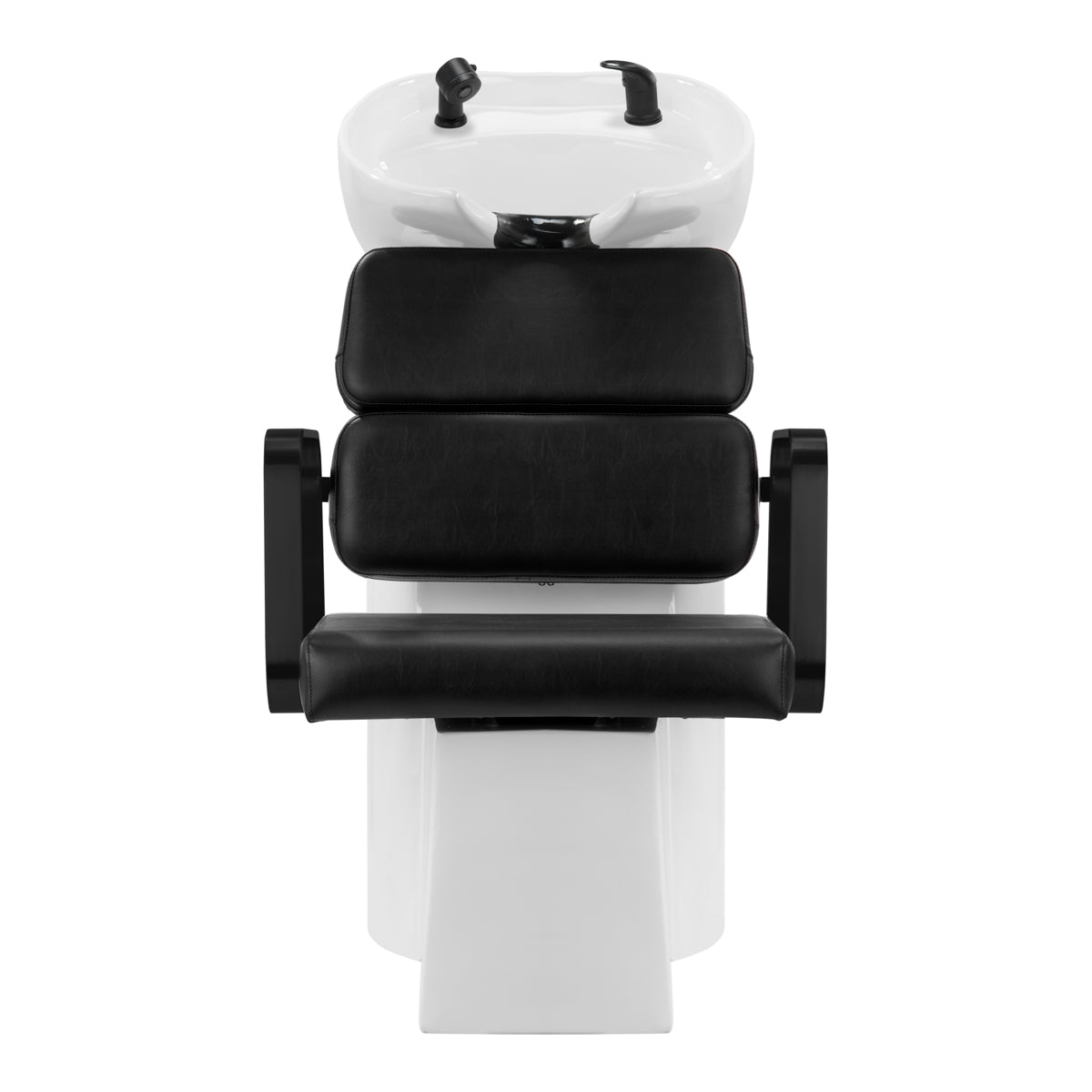 Gabbiano Porto-BM Hair Wash Unit Black - front view of the complete wash unit