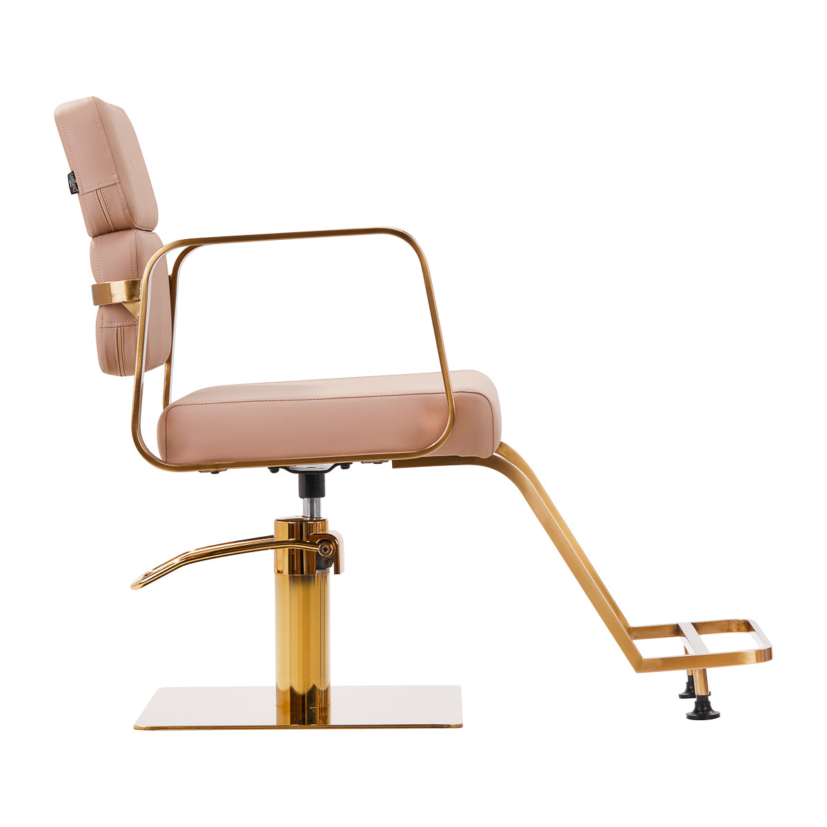 Gabbiano Porto-GM Hair Salon Styling Chair Beige - side view on a white background