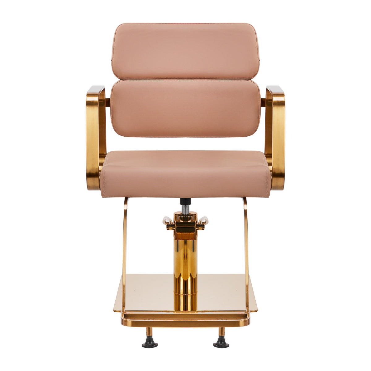 Gabbiano Porto-GM Hair Salon Styling Chair Beige - front view on a white background