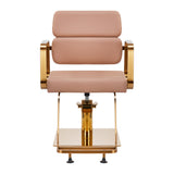 Gabbiano Porto-GM Hair Salon Styling Chair Beige - front view on a white background