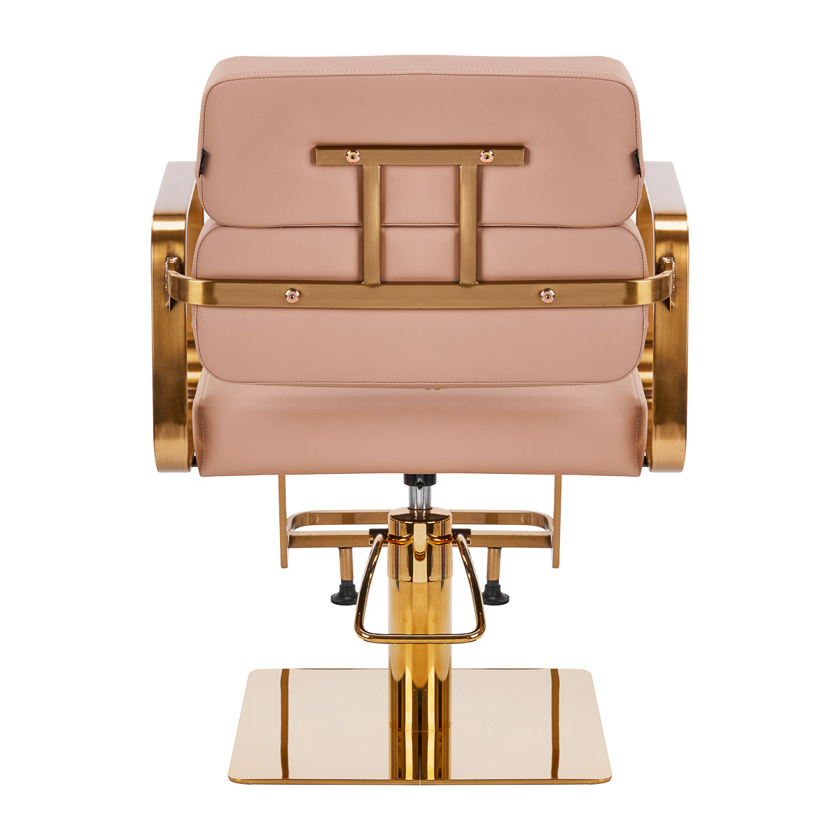 Gabbiano Porto-GM Hair Salon Styling Chair Beige - rear view on a white background