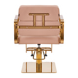 Gabbiano Porto-GM Hair Salon Styling Chair Beige - rear view on a white background