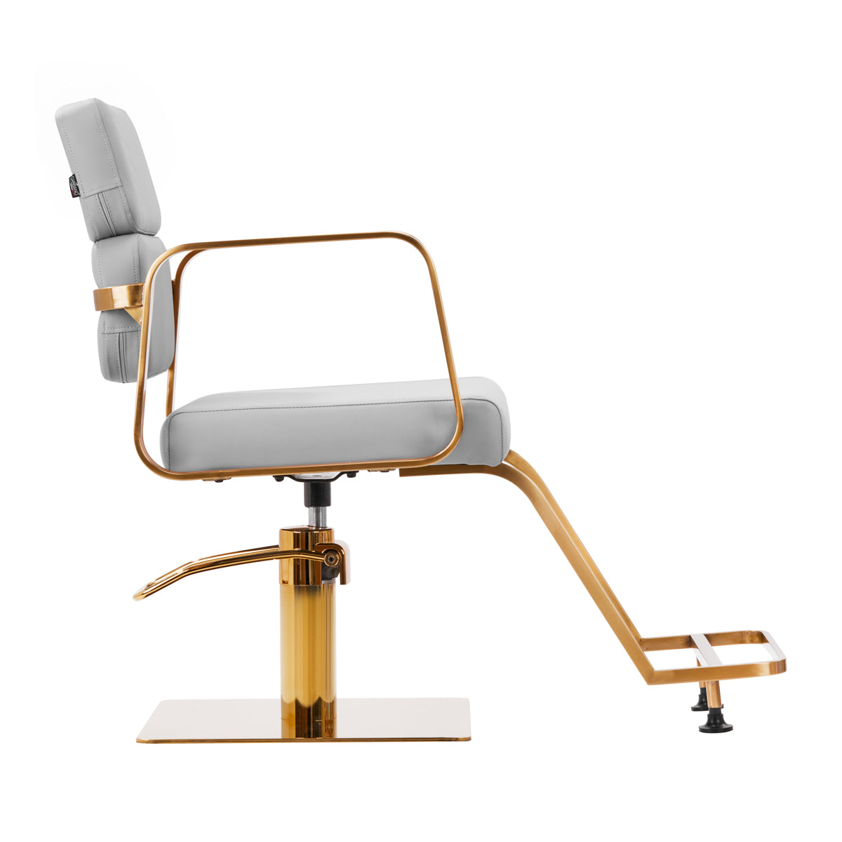 Gabbiano Porto-GM Hair Salon Styling Chair Grey - side view on a white background