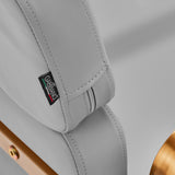 Gabbiano Porto-GM Hair Salon Styling Chair Grey - close-up of the upholstery and construction details