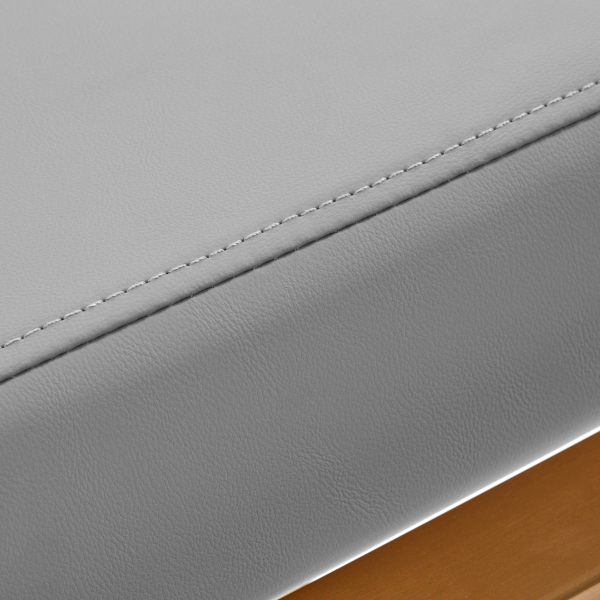 Gabbiano Porto-GM Hair Salon Styling Chair Grey - close-up of the upholstery and construction details