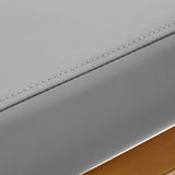Gabbiano Porto-GM Hair Salon Styling Chair Grey - close-up of the upholstery and construction details