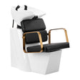 Gabbiano Porto-GM Hair Wash Unit Black - full product view at an angle on a white background