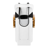 Gabbiano Porto-GM Hair Wash Unit Black - front view of the complete wash unit