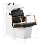 Gabbiano Porto-GM Hair Wash Unit Black - close-up of a functional part of the basin unit