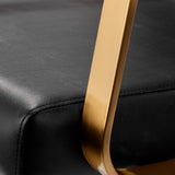 Gabbiano Porto-GM Hair Wash Unit Black - close-up of the upholstery and construction details