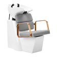 Gabbiano Porto-GM Hair Wash Unit Grey - full product view at an angle on a white background