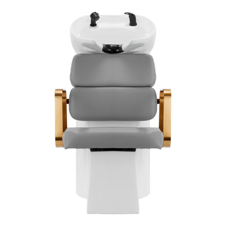 Gabbiano Porto-GM Hair Wash Unit Grey - full product view on a white background