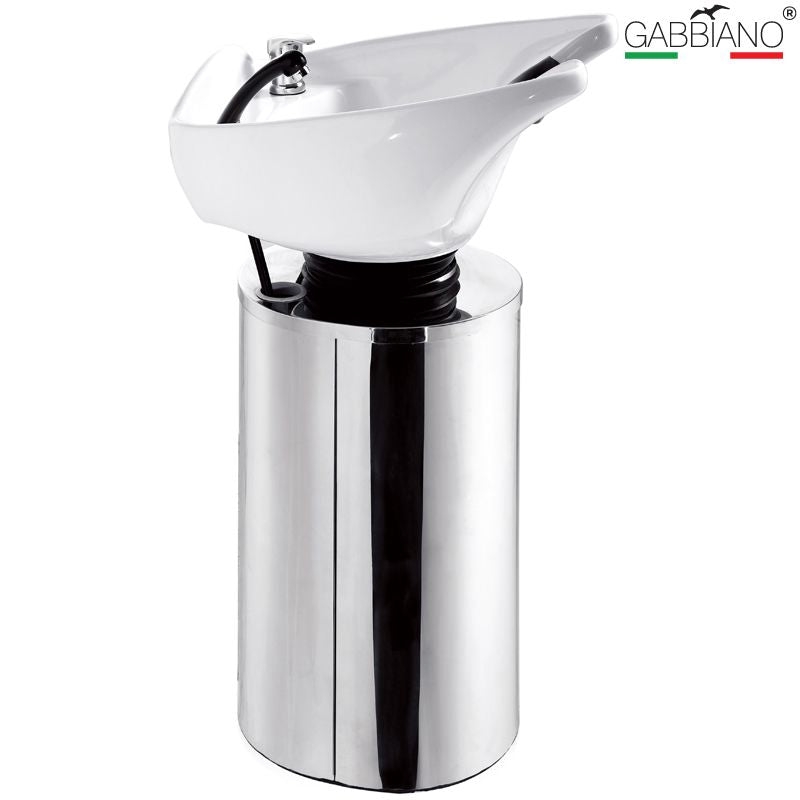 Gabbiano Q-2460 Barber Washing Station - full product view at an angle on a white background