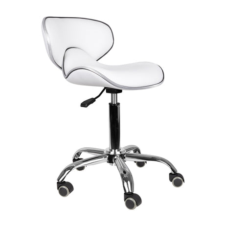 Gabbiano Q-4599 Beauty Chair White - full product view at an angle on a white background