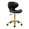 Gabbiano Q-4599G Beauty Chair Black - full product view at an angle on a white background