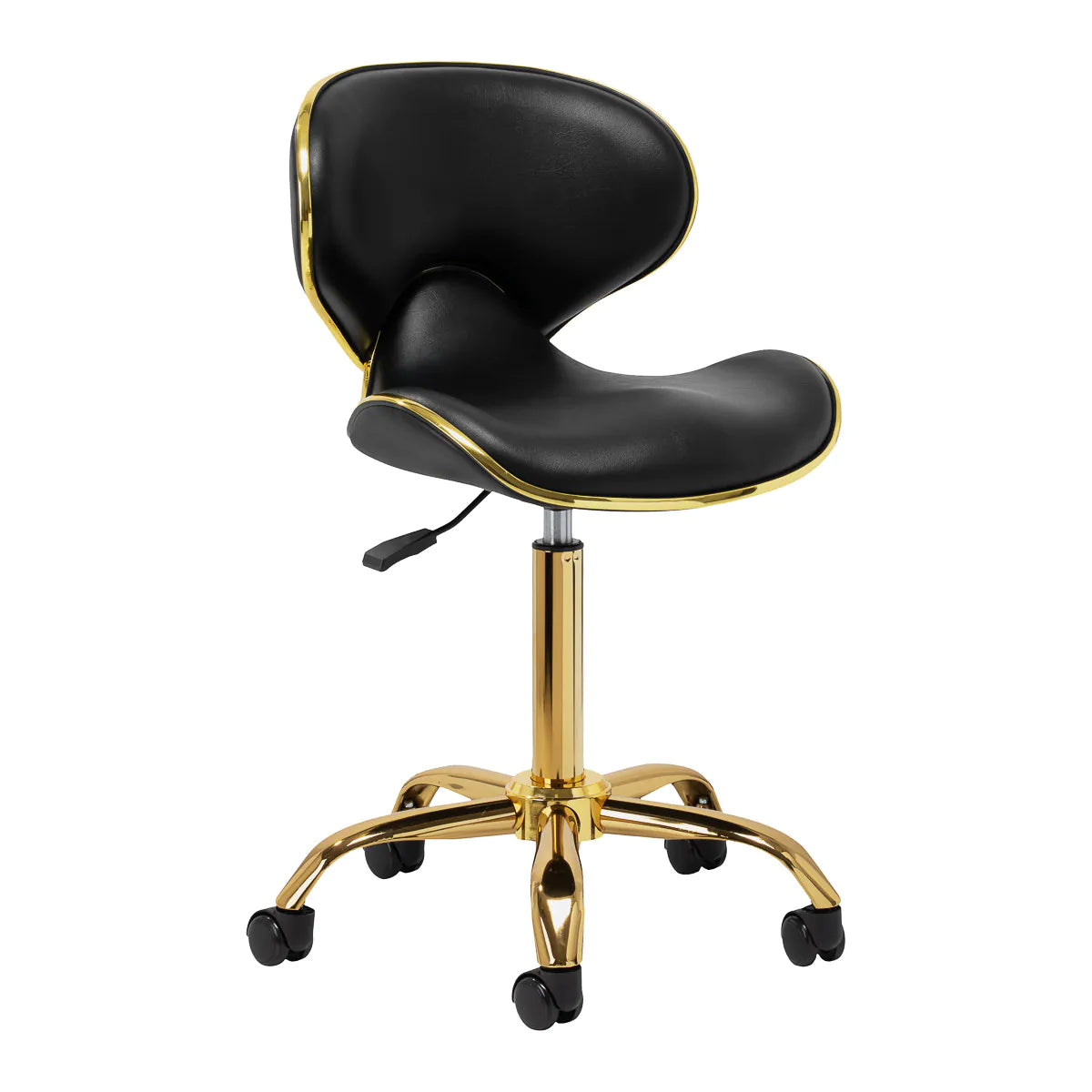 Gabbiano Q-4599G Beauty Chair Black - full product view at an angle on a white background