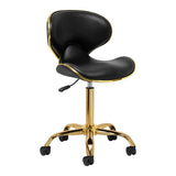 Gabbiano Q-4599G Beauty Chair Black - full product view at an angle on a white background