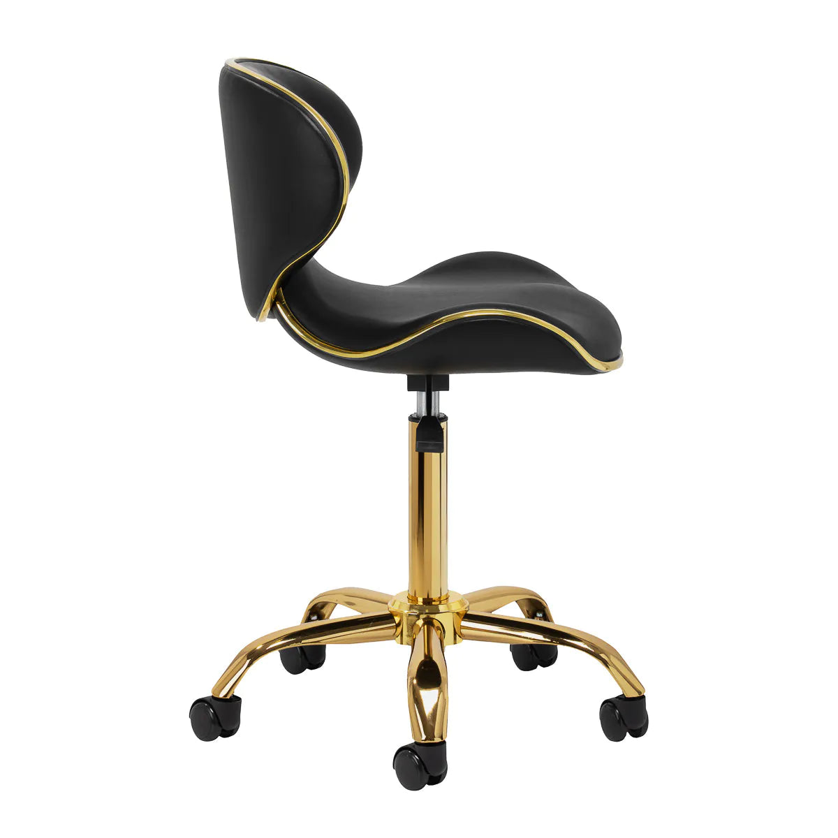 Gabbiano Q-4599G Beauty Chair Black - full product view on a white background