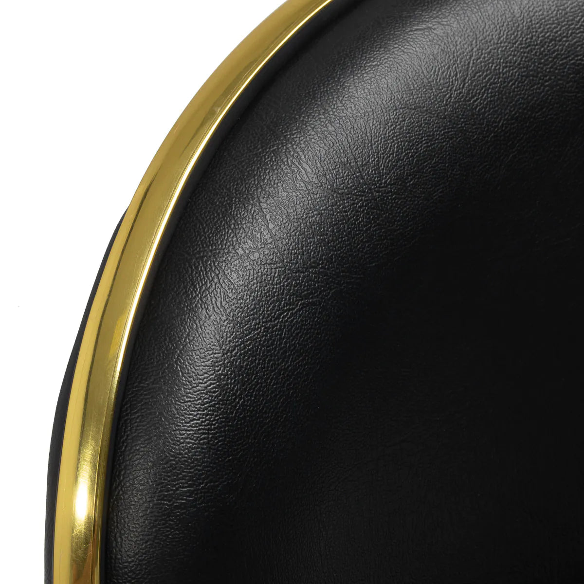 Gabbiano Q-4599G Beauty Chair Black - close-up of the upholstery and construction details