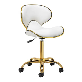 Gabbiano Q-4599G Beauty Chair White - full product view at an angle on a white background