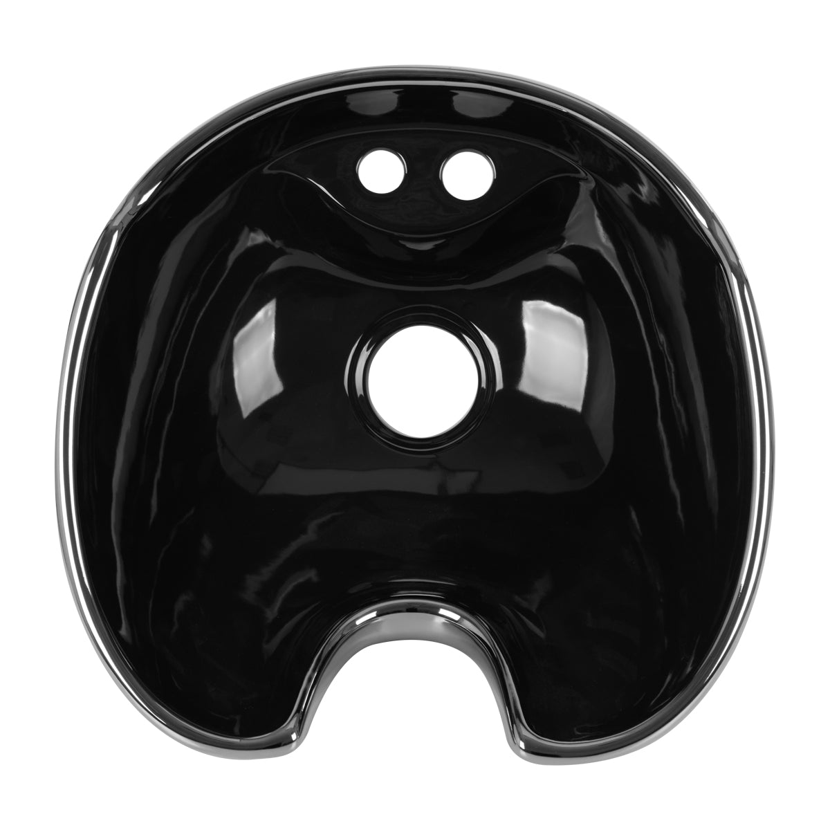 Gabbiano Salon Backwash Basin Silver - front view of the complete wash unit