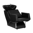 Gabbiano Santiago Hair Wash Unit Black - full product view at an angle on a white background