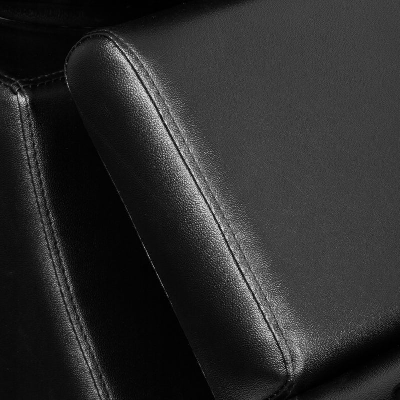 Gabbiano Santiago Hair Wash Unit Black - close-up of the upholstery and construction details