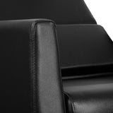 Gabbiano Santiago Hair Wash Unit Black - close-up of the upholstery and construction details
