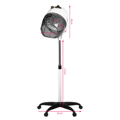 Gabbiano Standing Dryer 1600 One Speed White - styling tool shown on a white background