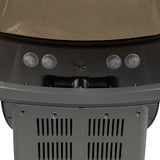 Gabbiano Standing Hair Steamer With Active Ozone Silver - close-up showing the steamer hood and functional components